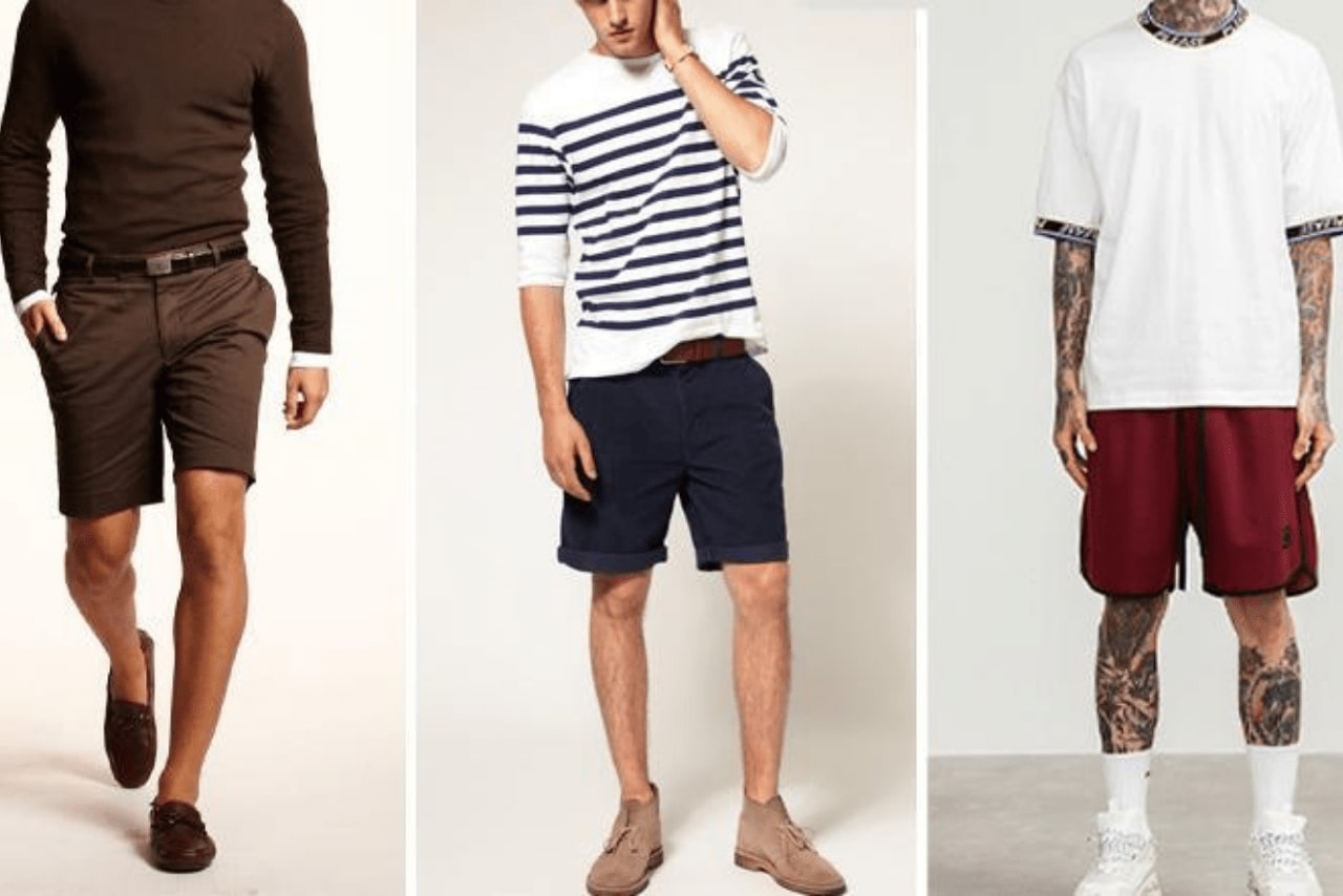 Quần short và áo phông là trang phục quen thuộc của nam giới